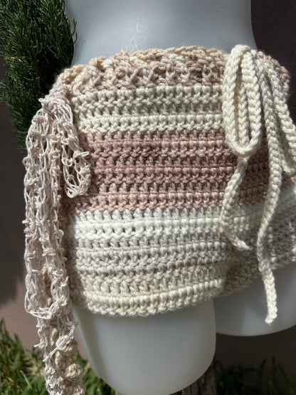 Neutral Fairy Crochet Booty Shorts