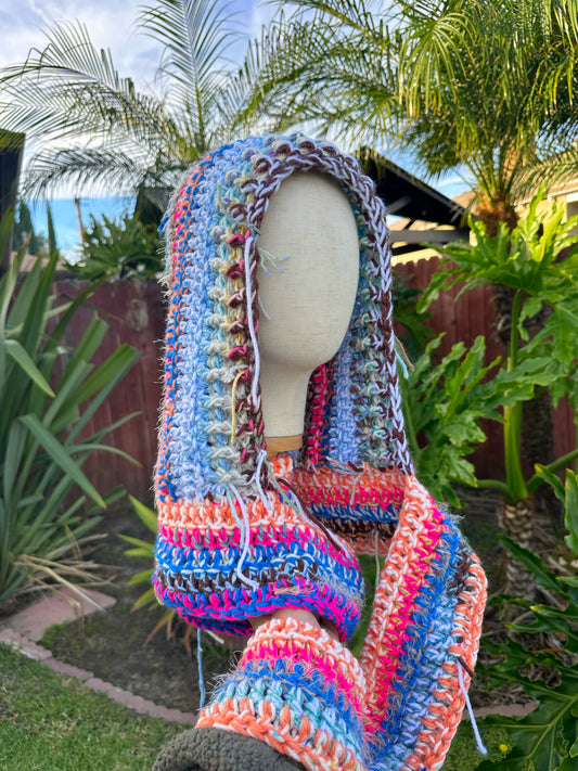 Crochet Scrap Hood Scarf