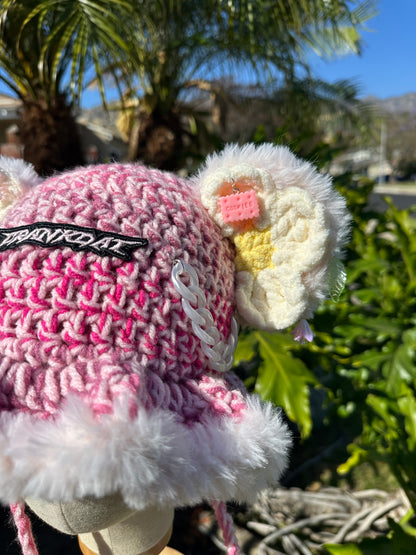Crank Flower Crochet Bucket Hat