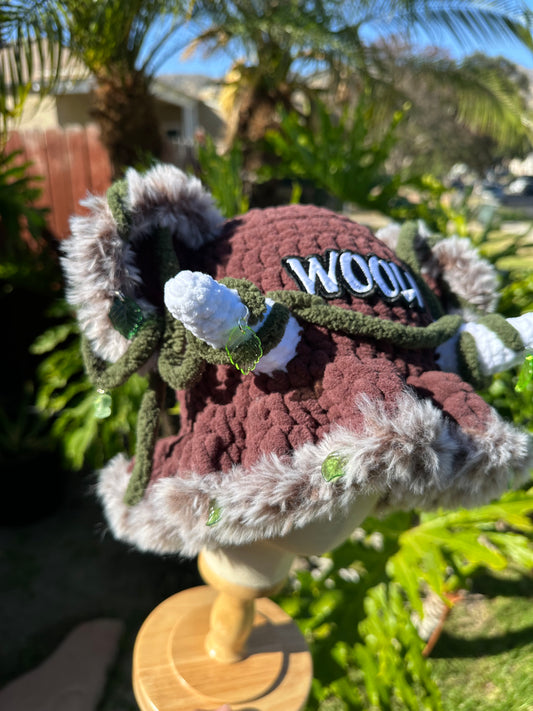 Mossy Wooli Crochet Bucket Hat