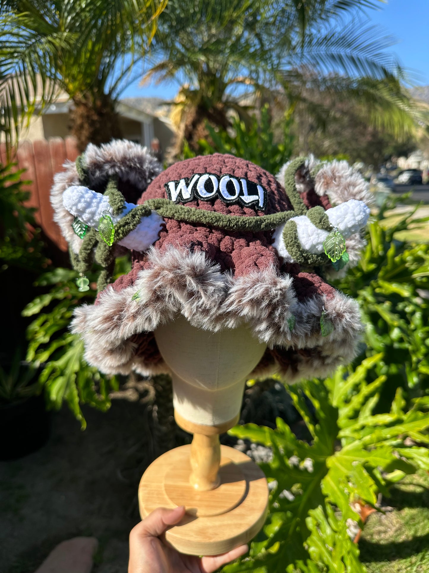 Mossy Wooli Crochet Bucket Hat