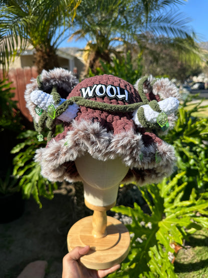Mossy Wooli Crochet Bucket Hat