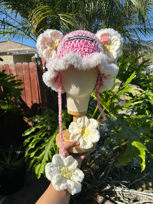 Crank Flower Crochet Bucket Hat